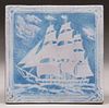 Marblehead Pottery Galleon Ship Tile c1910