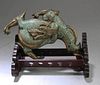 Antique Chinese Cloisonne Dragon Ornament with Woo