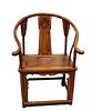 Chinese Hardwood Horseshoe Back Chair