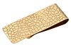 Tiffany & Company 14 Karat Gold Money Clip, having alligator style finish; 17 grams.
