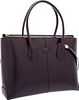 Tod's Purple Leather Classic D Bag with Silver Hardware Very Good to Excellent Condition 13.5" Width x 10.5" Height x 4" Depth