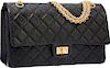 Chanel Black Quilted Distressed Leather Reissue Double Flap Bag with Gold Hardware Very Good Condition 11" Width x 7" Height x 3.5" Depth