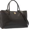 Chanel Brown Leather Cerf Tote Bag with Gold Hardware Very Good Condition 14" Width x 9" Height x 5" Depth