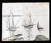 Ludovic-Rodo Pissarro - Untitled Sailboat Sketch