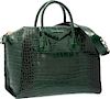 Givenchy Green Alligator Embossed Leather Antigona Bag with Gold Hardware Excellent Condition 13" Width x 11" Height x 8" Depth