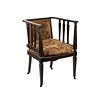 19th C Empire Bow-Arm  Tapestry Upholstery Chair