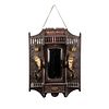 American Victorian Ornate Steer Horn Parlor Mirror