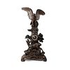 19th C Monumental Black Forest Eagle and Chamois Clock