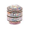 Chinese Cloisonne Round Stacking Trinket Boxes