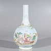 Chinese Famille Rose Enameled Porcelain Bottle Vase