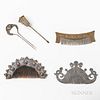 Three Combs and Two Hair Ornaments from Indonesia