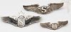 WWII Service Pilot's Wings, Lot of 3 