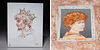 David Suite set of six lithographs by Edna Hibel, number 19/375, with porcelain plaque and certificate of authenticity; overall good condition, minor 