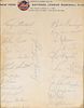 Framed Signatures of the 1964 New York Mets Baseball Team