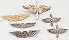 WWII Civilian Training Instructor's Wings and Insignia, Lot of 6 
