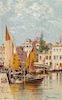 Antonietta Brandeis (Czechoslovakian, 1849-1949) A View of Venice Oil on b