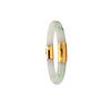 Jade bangle with 18k yellow gold mountings