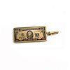 Ten Dollar Bill 18k Gold Charm