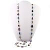 Vintage 18k Multicolor Gemstones Necklace