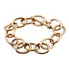 Chain link toggle 18k Gold Bracelet