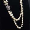 Fresh water Pearls Necklace 18k Gold & Diamonds clasp