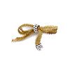 French Diamonds & 18k Gold Bow Brooch