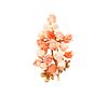 Italian 14 k gold with carved coral Bouquet Brooch