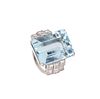 28.44 Cts Aquamarine and diamonds Platinum Ring