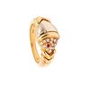 Bvlgari Roma Fish ring in 18k Gold, diamonds & Ruby