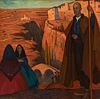 VALENTIN DE ZUBIAURRE AGUIRREZÁBAL (Madrid, 1879 - 1963). 
"Pedraza", Segovia. 
Oil on canvas.