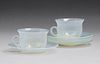 Steuben Glass Tea Cups and Saucers