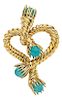 Turquoise, Gold Brooch, Tiffany & Co.