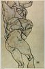 Egon Schiele (After) - Side View of Half Length Nude
