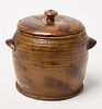 Redware Jar with lid