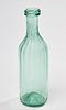 Green Glass Ribbed Bar Bottle