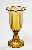 Rare Gold Amber Sandwich Glass Tulip Vase