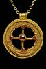 A LATE ROMAN GOLD PENDANT WITH CROSS