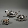 Assembled Three-piece George IV/William IV Sterling Silver Tea Service