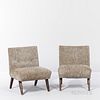 Pair of Upholstered Slipper Chairs