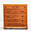 Country Tiger Maple and Cherry Chest of Drawers