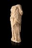 Muse. Imperial Art, Rome, 1st century A.D. 
Marble. 
Provenance: Private collection. 
Measures: 78 x 35 cm.