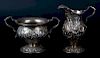 Kirk "Repousse" cream pitcher and sugar bowl