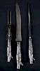 H. Cromwell silver 3-piece carving set