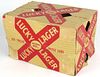 1953 Lucky Lager Beer six pack box 12oz, Flat Top, Azusa, California