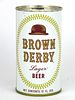 1961 Brown Derby Lager Beer 12oz 42-16, Flat Top, Los Angeles, California