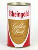 1960 Rheingold Golden Bock Beer 12oz 123-18, Flat Top, Orange, New Jersey