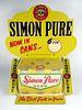 1962 Simon Pure Beer 6-Pack display With 12oz Cans, Buffalo, New York