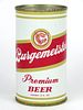 1968 Burgemeister Premium Beer 12oz 242-21, Flat Top, Warsaw, Illinois