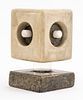 Mid-Century Modern Abstract Cube Marble Sculpture