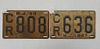 1947 & 1948 New Jersey License Plates